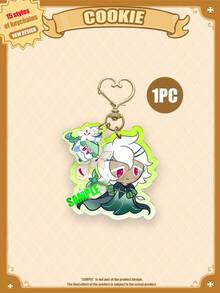 Acrylic Cartoon Character Keychain, COOKIE RUN, COOKIE KINGDOM, Anime Pattern, Car Key Chain, Keyring, Bag Pendant, Special Gift For Friends - Cookie and Cake Combination Design - View 17