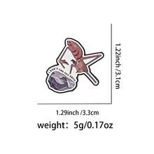 Lindo broche de metal con diseños de nutrias, gatos, sardinas de dibujos animados, ranas, zarigüeyas y frases sobre animales, para decorar ropa, mochilas, joyas y hacer regalos a amigos - Negro - Ver 20