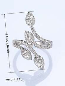 1 PC Fashion Cubic Zirconia Ring For Women For Valentine's Day Gift Wedding Anniversary Party Jewelry - 1# - View 9