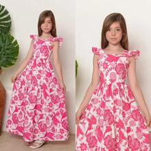 Three Marias Summer Fashion Teen Long Dress - Màu Hồng Tươi - Xem 2