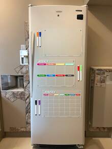 1 Set Magnetic Colorful Patterned Acrylic Whiteboard, Fridge Magnet Display Board, Dry Erase Magnetic Memo Board With 6 Magnetic Whiteboard Pens - I - View 3