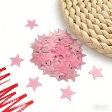 Adorable Pink Glowing Star Decals For Kids' Rooms​ – 100 Stickers Per Pack, Easy Peel & Stick, Creates Dreamy Night Effect, Ideal For Walls, Ceilings & Party Decor, Fun & Whimsical - 100 - 查看 7