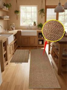 1 pieza Alfombra de área gruesa, alfombra durable y resistente, alfombra marrón, felpudo de cocina, felpudo, felpudo de exterior, parte inferior lavable, almohadilla rascadora para gatos, alfombra de cocina, alfombra de baño, felpudo de bienvenida, alfombra de cocina, alfombra de exterior, alfombra pequeña, resistente a la suciedad y aspiradora - Multicolor - Ver 2