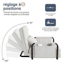 HOKZYHOUSE Futons - Blanc - Voir 4