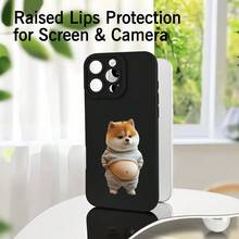 携帯電話ケース - カジュアルなアパレルの柴犬デザインのソフトな保護するケース。  7/8/X/XS/XR/11/12/13/14/15/16 Plus Pro Max Miniに対応。 ガールフレンド、ボーイフレンド、家族、友人へのホリデーや誕生日プレゼントに最适です。 - ブラック - チェックする 6