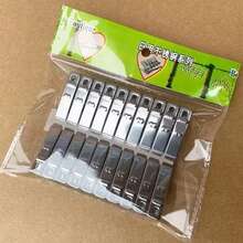 Pinzas de Ropa de Acero Inoxidable, Abrazaderas Metálicas Resistentes al Viento, Clips Metálicos para Lavandería, Pinzas Multifuncionales con Sujeción Fuerte CGXH - 40 piezas - Ver 9