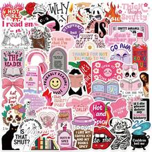 50/200PCS Aesthetics Bookish Popular Graffiti Creative Stickers Decorative DIY Phone Cases, Diaries, Helmets, Water Bottles, Laptops, And Other Waterproof Gifts. Scrapbook Supplies Stationery Funny Stickers - 1 Set - View 4