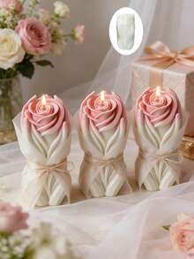 3D Rose Bouquet Candle Silicone Mold | DIY Romantic Gift, Wedding Favor Making Tool - A - View 1