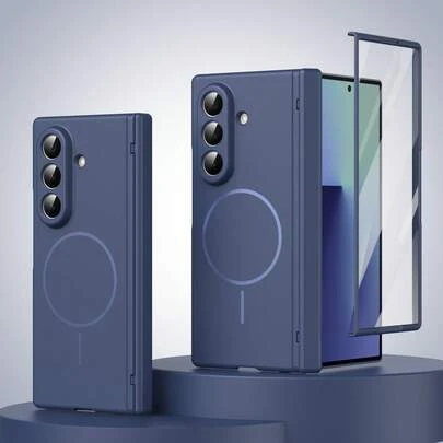 VIETAO Galaxy Z Fold 7/6/5/4 Magnetic Wireless Charging Foldable Full Coverage Phone Case With Tempered Galaxy Screen Protector