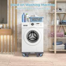Appliance Base (1000 Kg): 360° Rotating, Height Adjustable - Perfect For Refrigerator And Washing Machine - Dark Grey - View 5