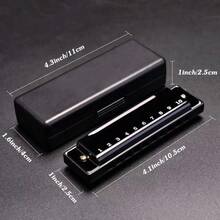 1 PC Custom Engraved Blues Harmonica | 10 Hole C Key Diatonic Harmonica With Case | Personalized Name | For Beginner And Professional Players, Students, Adults, Music Lovers | Music Learning, School Class, Band Practice, Stage Performance, Home Entertainment, Travel, Camping, Street Playing, Party Recording, Teaching Training Musical Keepsake | Back-To-School Gift | Mother's Day Gift | Teacher's Day Gift - Grey - View 7