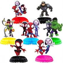 Marvel 7pcs   Honeycomb Decorations, Cartoon Honeycomb Centerpieces, Party Table Decor Toys - 7pcs/set - 查看 10