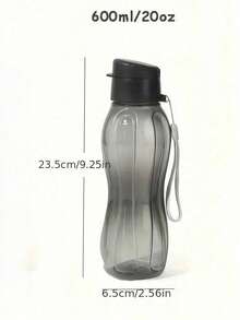 1个600毫升/20盎司大容量塑料运动水壶,带腰带,适合户外健身、运动和旅行 - 彩色 - 查看 10
