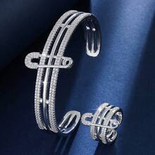 1 pieza Pulsera minimalista de moda con circonita, joyería de uso diario - pulsera - Ver 16