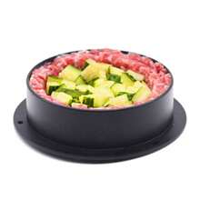 三合一不粘汉堡肉饼模具，迷你汉堡肉饼制作器，带馅料，烧烤厨房工具 - 彩色 - 查看 4