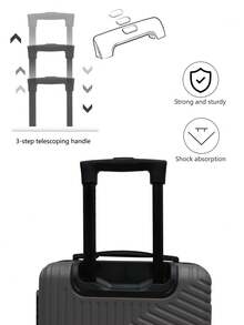 歐洲製造，學校宿舍必備行李，大學宿舍必備行李，學校行李，旅行行李，耐用，度假必備手提行李，旅行箱，帶輪行李箱套裝，隨身行李，托運行李，四輪行李箱，帶輪硬行李箱，ABS 材質 行李套裝，拉桿箱，隨身行李箱 - 深灰色 - 查看 7