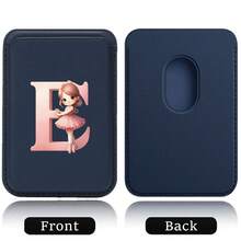 Elastic Magsafe Cardholder Slim Magnetic Wallet Vegan Leather Minimalist Designed Built-In Magnet Magnet Phone Bag Cover CellPhone Credit Card Holder For Apple12/13/14/15/16 Pro Max & Magsafe Case A-Z Astronaut Ballerina Girl Pattern - Teal Blue - View 27