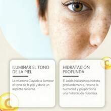 Hoygi Suero Facial de Vitamina C - Ilumina la Piel y Reduce Manchas, Hidratación Intensiva, Antioxidante Potente, Rejuvenece y Mejora la Elasticidad, Reduce los Poros y las Marcas de Acné, Ideal para Todo Tipo de Piel, 30ML - Suero de ácido hialurónico - Ver 4