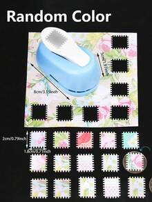 (Màu sắc của máy dập nổi là ngẫu nhiên, hình ảnh không hiển thị tất cả các màu, sản phẩm thực tế nhận được có thể khác) 1 Máy dập nổi hình dạng con dấu/hình khối lượn sóng/hình tròn lượn sóng/hình xoắn ốc dễ dàng tự làm - Nhiều kiểu dáng - Xem 7