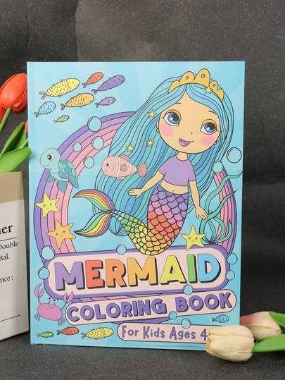 1PC Mermaid & Underwater Adventure Adult Coloring Book: Perfect For Cozy Christmas Evenings, New Year Relaxation & Stress Relief Art Therapy