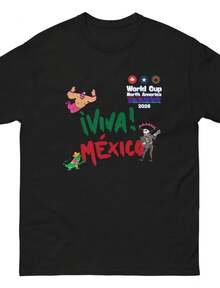 World Cup 2026 Short-Sleeve Unisex T-Shirt World Cup Soccer 26 - 黑色 8 - 查看 7