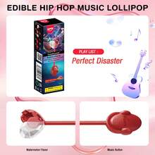 AMOS TastySounds Sugar Free 4PCS Natural Fruit (Strawberry&Blueberry&Black-Berry&Watermelon) Flavor Music Lollipop Candy - Individually Wrapped Perfect Party Gift - 4 PCS-(Strawberry&Blueberry&Black-berry&Watermelon) - 查看 5