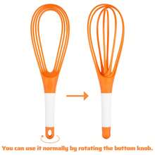 Collapsible Twist Whisk, Dual-Style Balloon & Flat Mixing Tool, Essential Home Kitchen Gadget & Baking Accessory - Multicolor - View 4