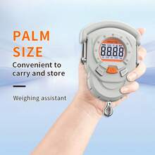 - Báscula de equipaje portátil de 60 kg / 120 lb para colgar con mango ancho gris para el hogar, granja, caza al aire última int - A - Ver 4