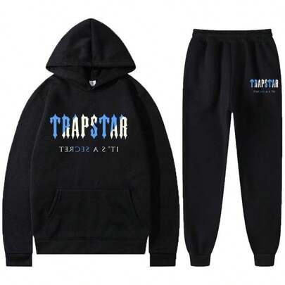 2 Peças/Conjunto Moletom Trapstar Streetwear