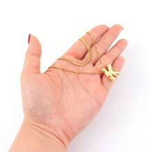 2pcs Set New Oversized Bubble Letter Gold Stainless Steel Multi-Layer Necklace For Women - Golden Bubbles - View 3
