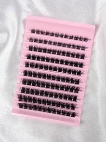 Hinarin 120pcs D Curl Mixed Length 8-16mm Fluffy And Wispy Natural Eyelash Extensions DIY Eyelash Reusable Suitable For Various Makeup Effects Lash Clusters Eye Lash Clusters Individual Eyelashes Lashes Fake Lashes - D - View 8