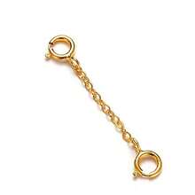 9ct Yellow Gold Necklace Necklet Extender Bracelet Safety Chain 6cm -2x Bolt Rings - Gold - View 3