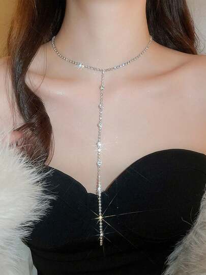 Tassel Round Necklace - Elegant Multipurpose, Suitable For Various Occasions. Clavicle Chain - Luxurious Fashion. Women Sweater Chain