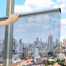 1 Roll Self-Adhesive One-Way Silver Privacy Heat Insulation Film, Sun-Blocking Film, Glass Sun Protection Film - Blocks UV, Made Of PET Material, Adhesive Backing, Strong Stickiness, Easy To Apply - Double-sided Silver - View 4