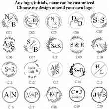 Custom 25MM/30MM Wax Seal Stamp Kit, Custom Monogram Initial Wax Seal Stamp Kit, Personalized Couples Wedding Wax Stamp Seal Kit, Wax Seal Kit - Multicolor - View 4
