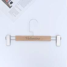 Personalized Thick Wooden Clothes Hanger, Customizable Engraving, Suitable For Bride/Groomsmen Attire, Bridesmaid Gifts, Mother's Day, Father's Day, And Housewarming, Handmade, Solid Wood Material - Wood Color - View 13