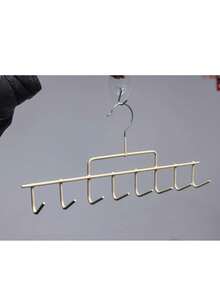 1pc Space-Saving Hat Rack, Beige And Gray Color, Organic Material Wardrobe Hanging Hook Rack, Can Hold 8 Hats/Vests/Scarves, Multi-Functional Hanging Storage Rack, Suitable For Dorm/Bedroom, Practical Home Organization Solution, Perfect Mother's Day Gift For Organizing Enthusiasts - Multicolor - View 12