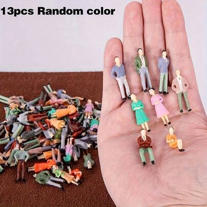 1:50 Maßstab Vibrant ABS Kunststoff Miniatur Menschenfiguren Set - Für Modelleisenbahnen, Dioramen & Sandtisch-Displays, Einfache Aufbewahrung, Ideal für Hobbykünstler & Puppenhaus Dekoration