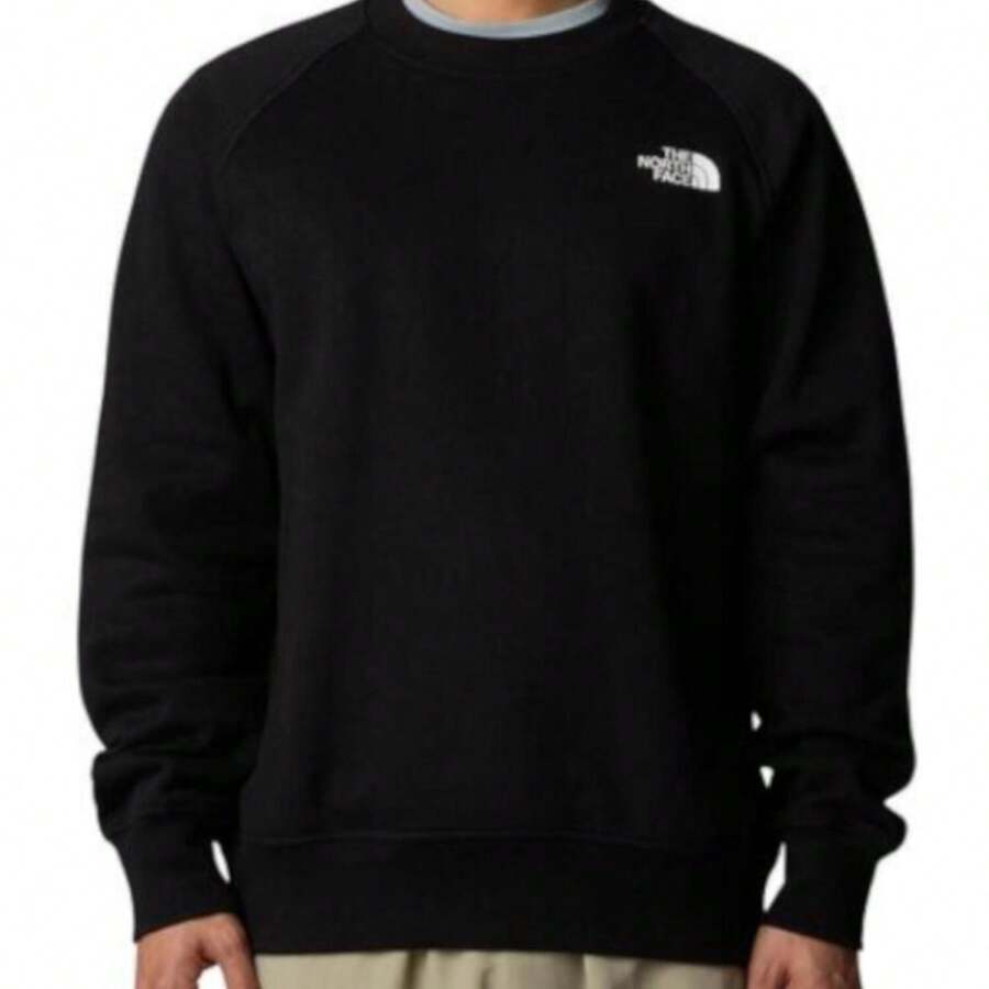 The North Face TNF MN Raglan Box NSE Crew Sweatshirt In Black For Men: Made Of Soft And Breathable Cotton, This Raglan Sleeve Sweatshirt Offers Maximum Mobility And Comfort. It Features A Striking Logo On The Back For A Unique And Authentic Style From The Brand. Ideal For A Casual And Sporty Look! - 黑色 - 查看 1