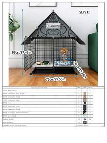 DIY Small Dog Pet House Expandable Fence Assembly Metal Cat Cage Indoor Cat Villa With Tray - Multicolor - View 13