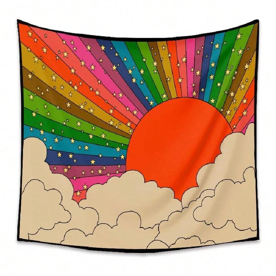 INS Dormitory Decoration Tapestry Bedroom Headbed Background Cloth Wall Hanging Cloth Home Decoration Tapestry(2).Jpg - 1PC - 查看 1