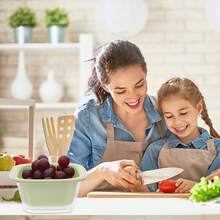 ¡RecomendadoSUPVOX Cesta Escurridora de Cocina Multifuncional Doble Capa para Verduras y Frutas, Colador Reutilizable Compacto Color Verde, Herramienta para Escurrir Alimentos en Hogar y Comedor¡Top de Temporada - 1 - Ver 6