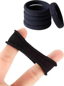 柔软弹力发圈，无缝加厚马尾发圈，男女通用无痕黑色发带 - 彩色 - 查看 3