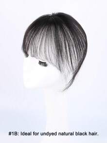 4x6cm Bangs Hair Topper, For Women, Clip-In Real Human Hair Extensions, 360° Coverage Of White Hair, Adds Volume, Suitable For Thin Hair, Seamless Top Hair Piece, Lightweight Straight Hair, Suitable For Daily Wear - Multicolor - View 13