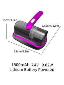 1 pieza Eliminador de ácaros del polvo, Aspiradora, Plumero de limpieza, Removedor de pelo, Efectivo para una limpieza profunda, Aspiradora inalámbrica, Adecuada para limpiar cama, sofá, pelo de mascota y alfombra - Multicolor - Ver 11