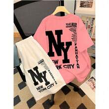 Men's Set 100% Cotton New York 1886 - Baby Pink - View 2