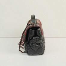 CHANEL Pre-Owned Coco Handle Flap Bag In Tweed And Calfskin CC15-23438917-B6 - màu đen - Xem 4