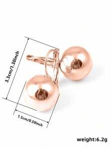 1 Pair Fashion Pearl Drop Earrings, Jewelry Gift For Women Anniversary Party Valentine's Day - Rose Gold - View 11