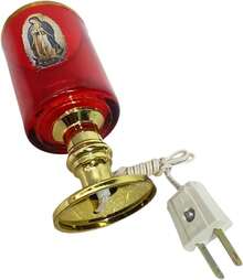 ¡RecomendadoLampara de Crsital de la Virgen de Guadalupe; Modelo: Basílica Villa - Foco Normal E12 (Rojo)¡Top de Temporada - Verde - Ver 4