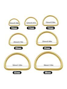 20pcs Gold Color D-ring Buckle - Gold - View 3